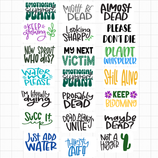 Plant Sign Labels